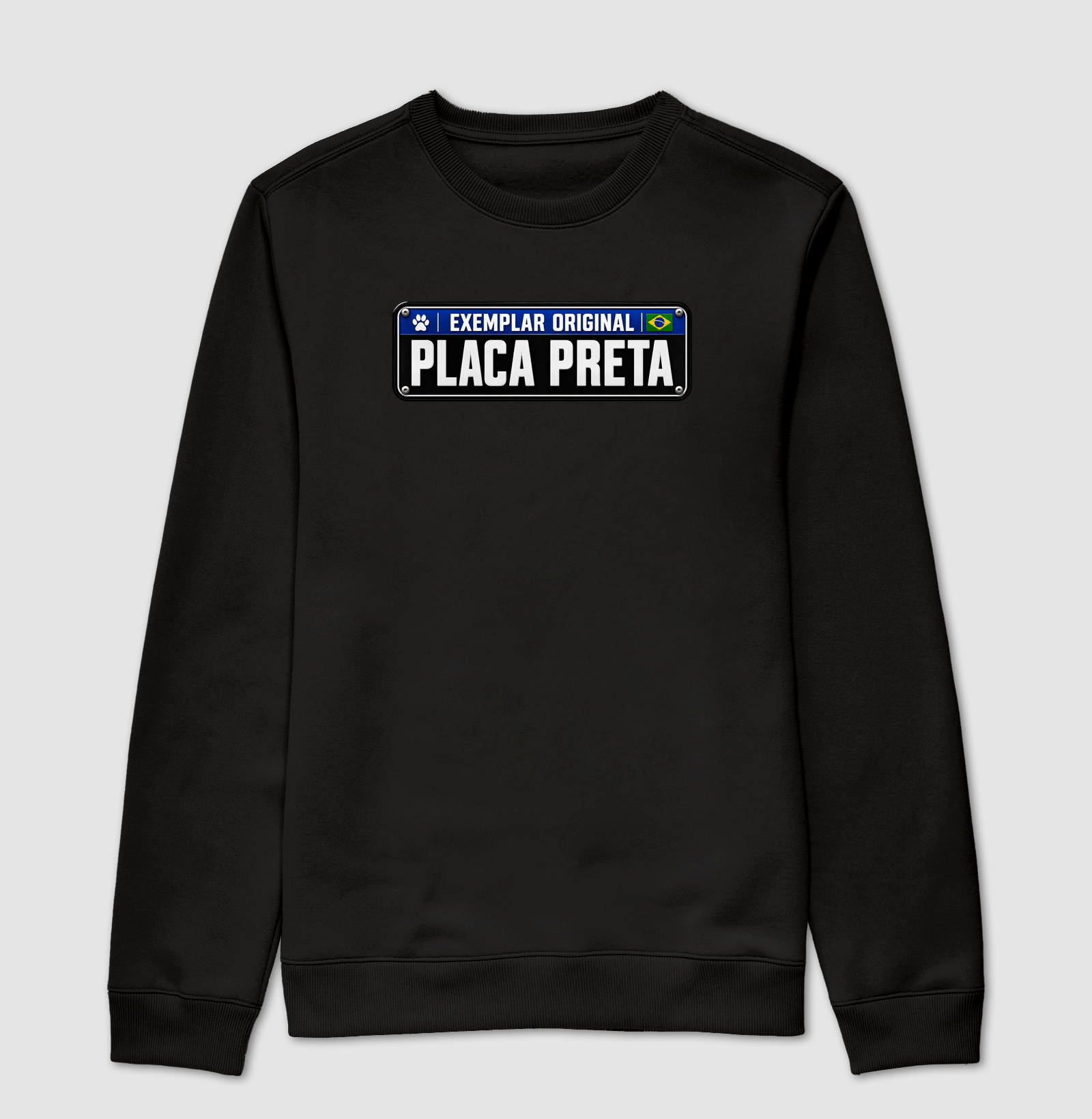 EXEMPLAR ORIGINAL PLACA PRETA - Suéter Moletom