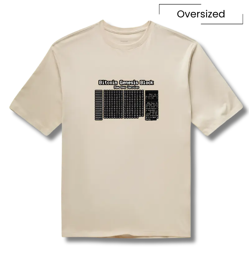 Camiseta Bitcoin Genesis Block - Camiseta Oversized