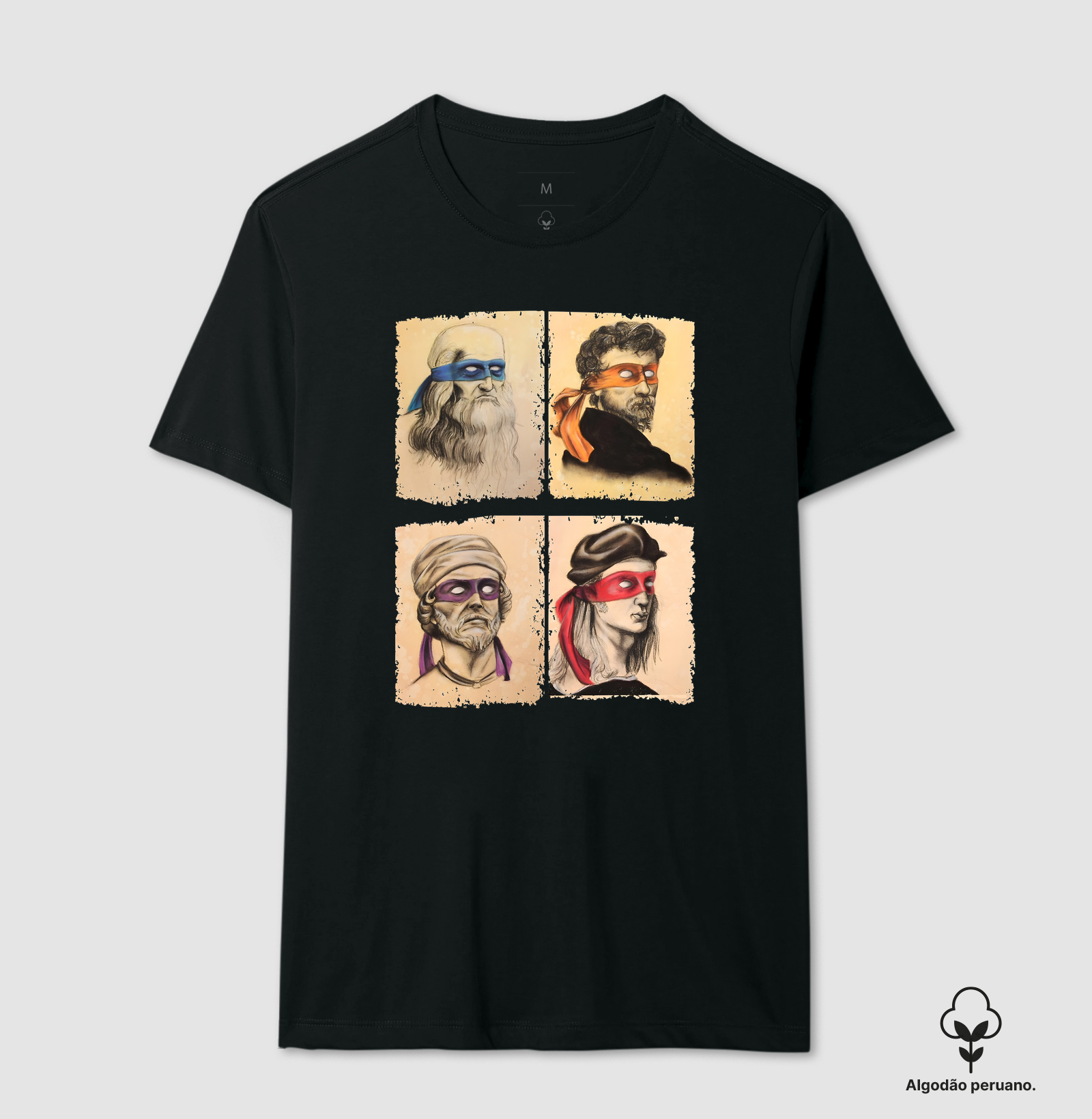 Renaissance Ninjas - Camiseta Algodão Peruano