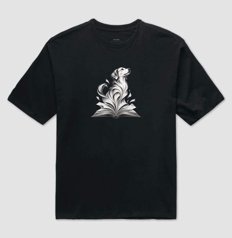 Entre páginas e patas - Camiseta Oversized