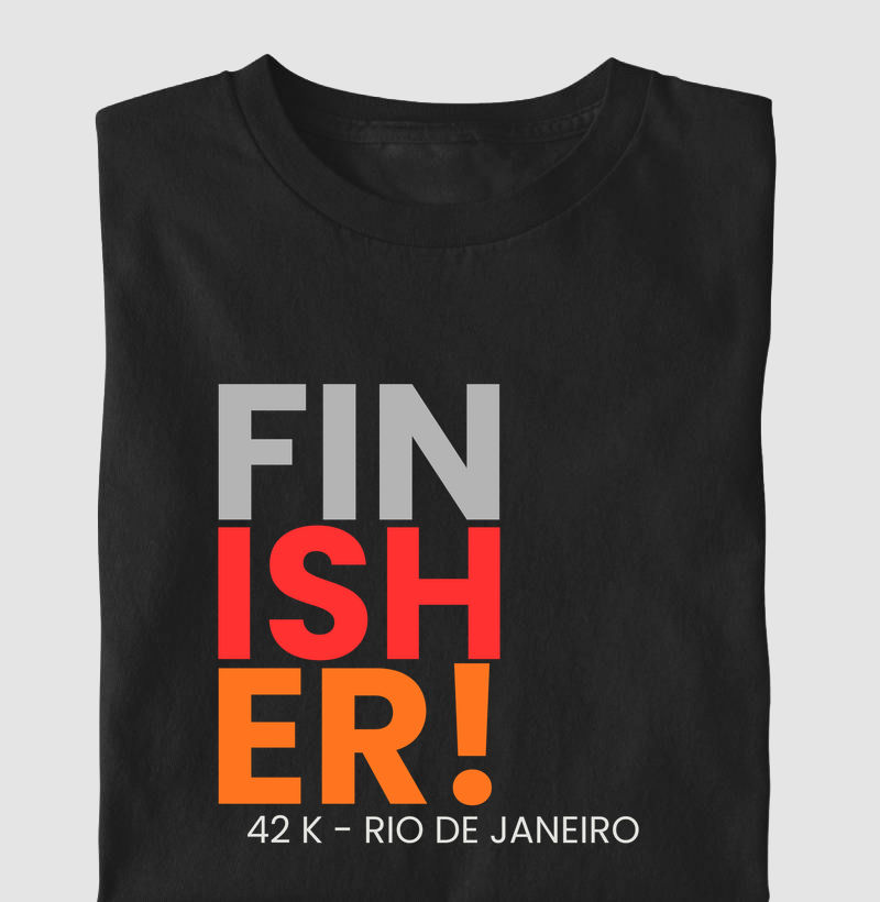 Camiseta Maratona - Finisher 42 K Rio De Janeiro