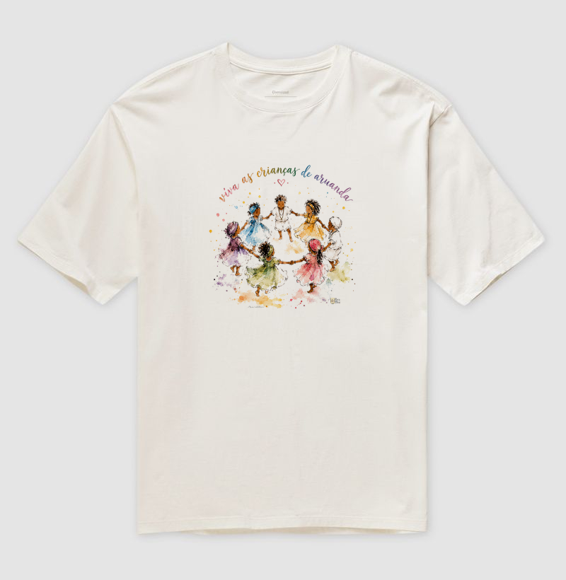 Viva as Crianças de Aruanda Maria Patuá - Camiseta Oversized