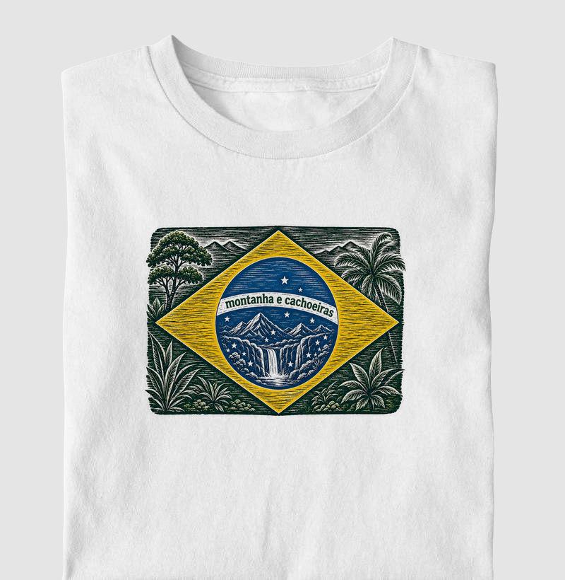 Montanha e cachoeiras
