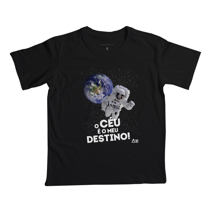 Camiseta Infantil O céu é o meu destino