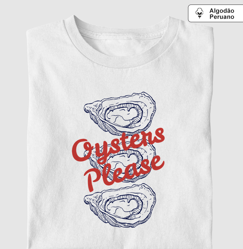 Camiseta Oysters Please Marinho
