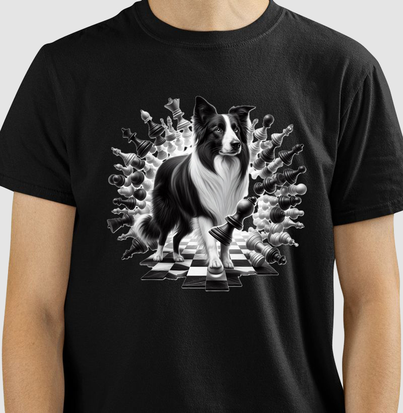 Border Collie do xadrez