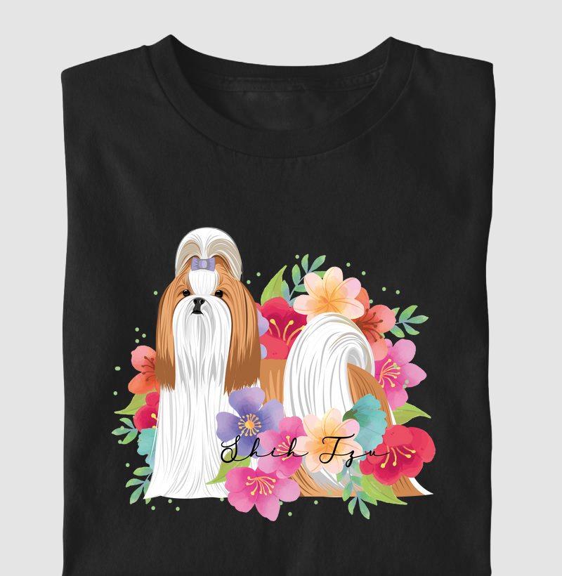 Shih Tzu Top Knot Floral