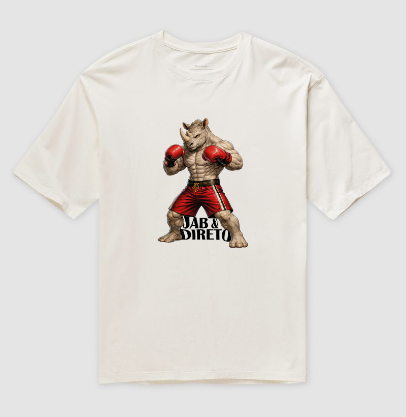 Camiseta Oversized Rinoceronte - Jab & Direto