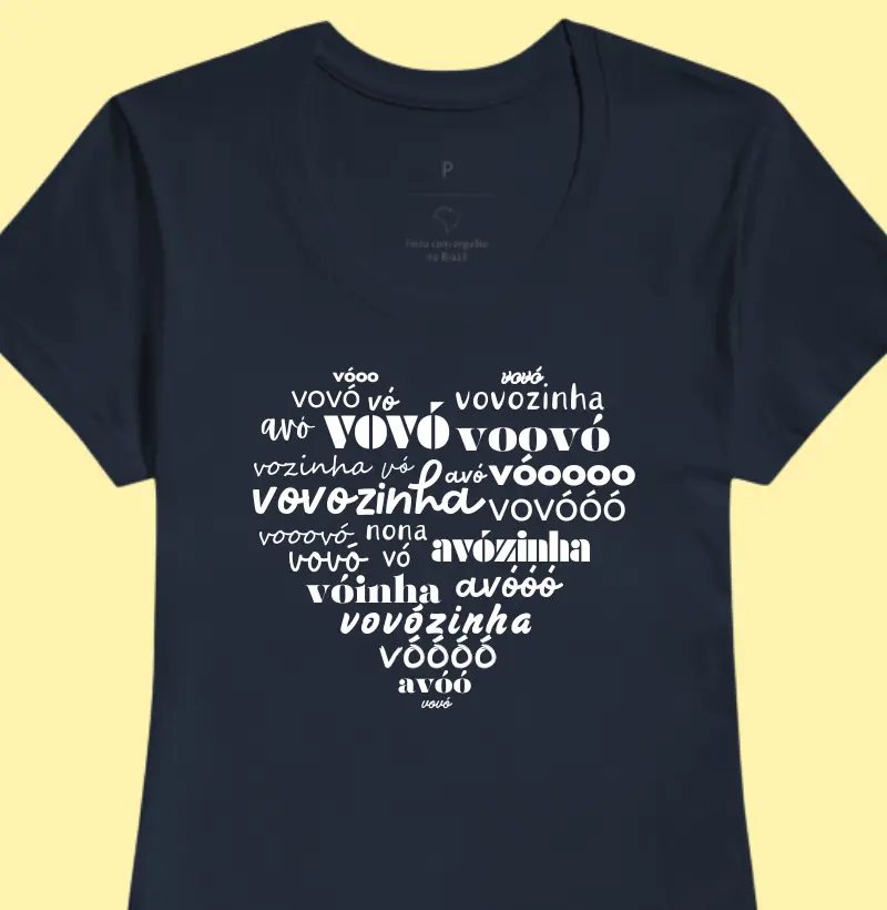 Avó, vovó, vozinha - formato coração