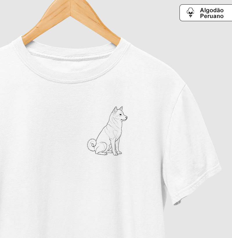 Shiba Inu - Desenho - Camiseta Algodão Peruano