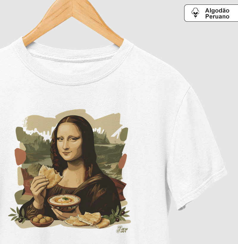 Mona, prova esse hummus! - Camiseta Algodão Peruano