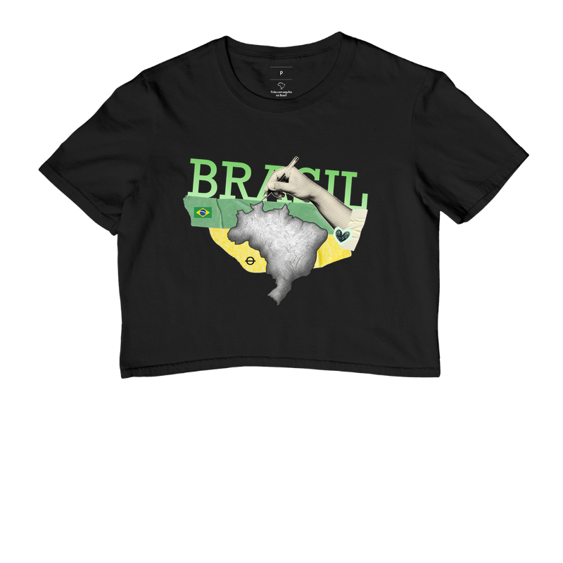 camiseta brasil colagem autoral joga bonita