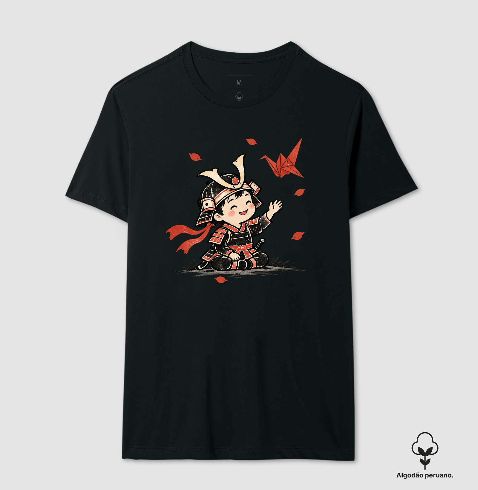 Pequeno Samurai — Grandes Sonhos - Camiseta Algodão Peruano