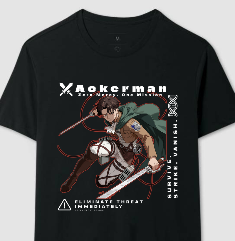 Camiseta Levi – Sangue Frio e Lâmina Afiada