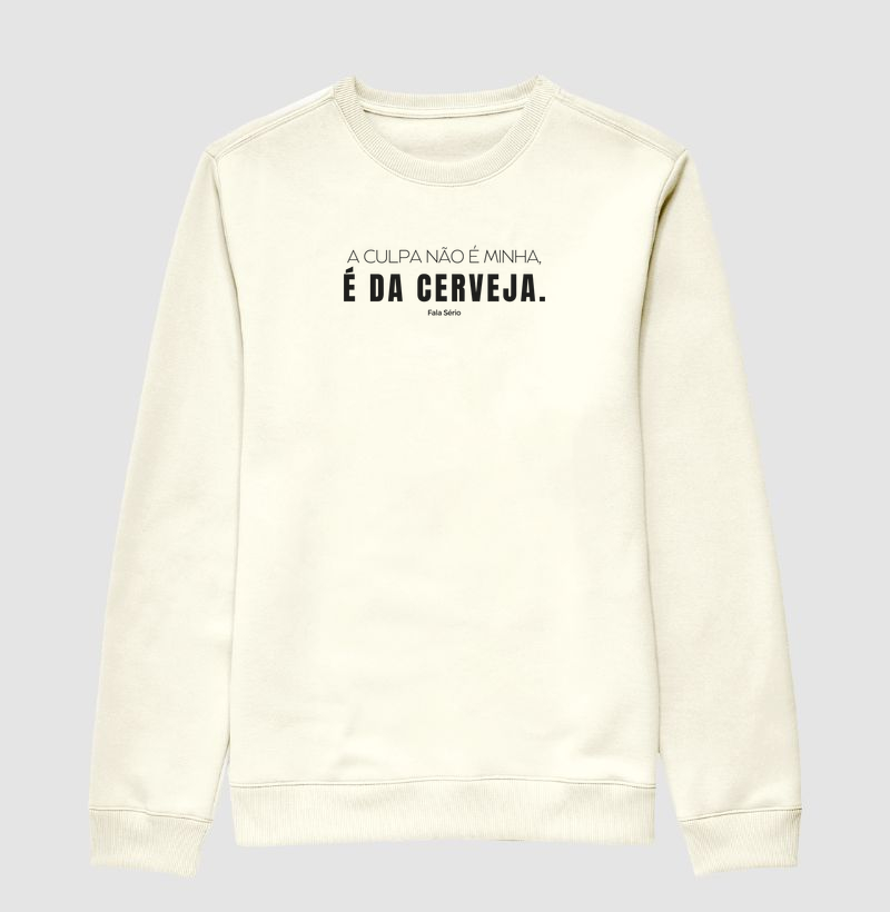 Suéter Moletom A Culpa é da Cerveja Minimalista  