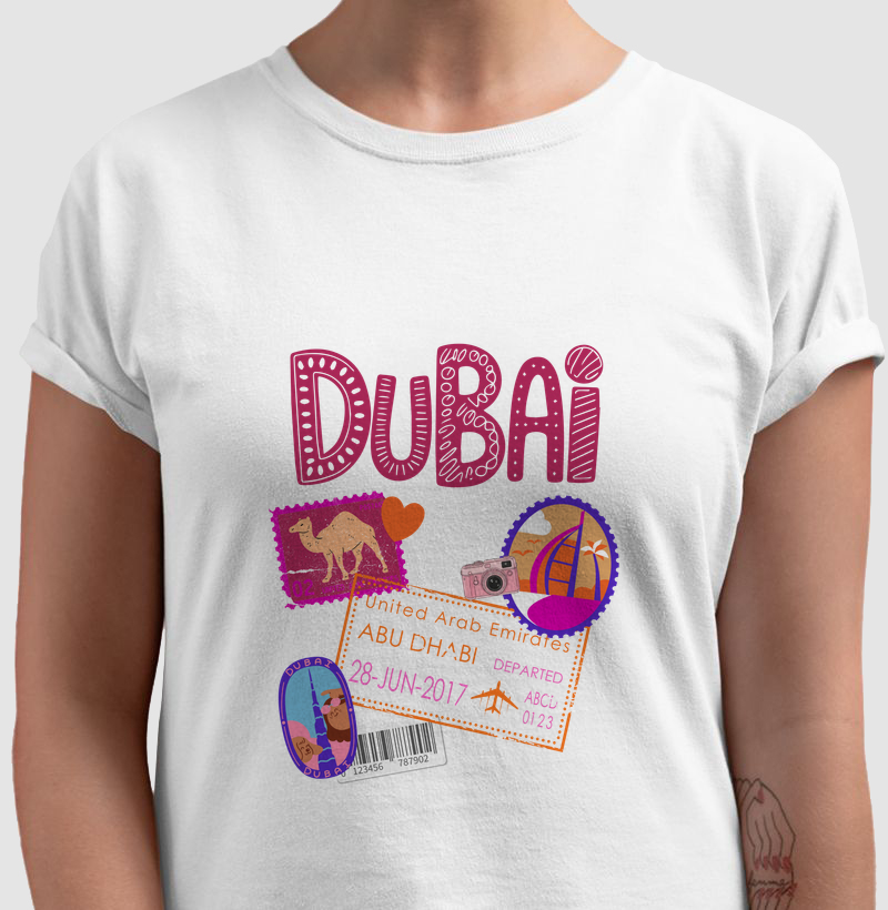 Camiseta Feminina Dubai Travel