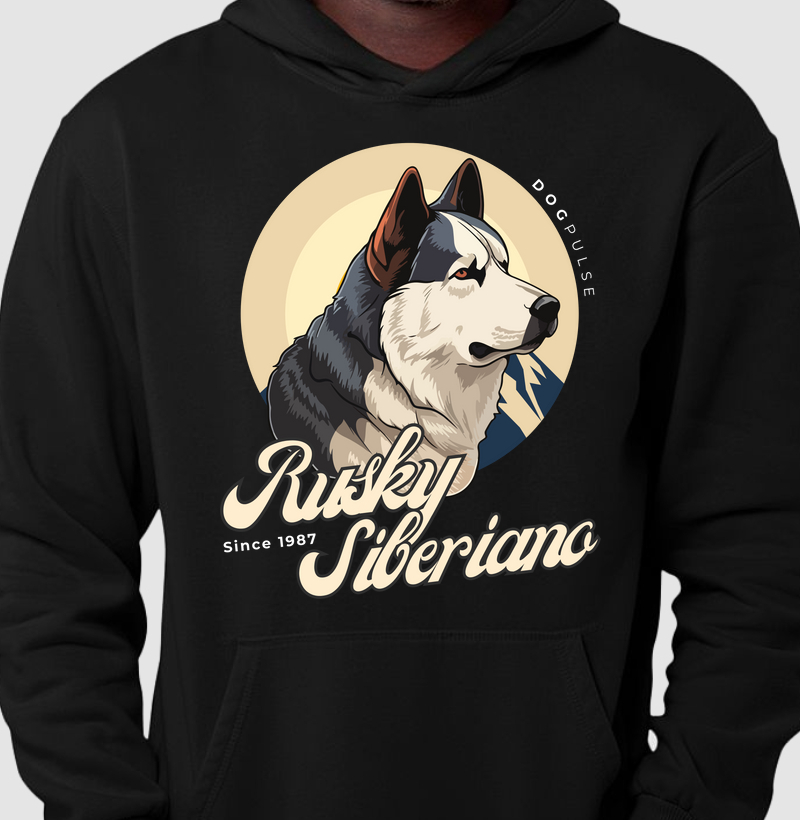 Hoodie Moletom Husky Siberiano Busto Dog Pulse