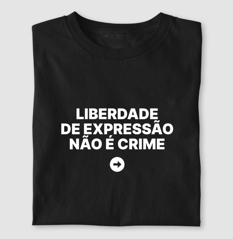 Camiseta Liberdade de expressão não é crime