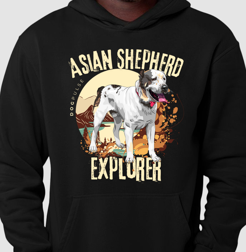 Hoodie Moletom Dog Pulse Asian Shepherd Explorer – Guardian of the Wild