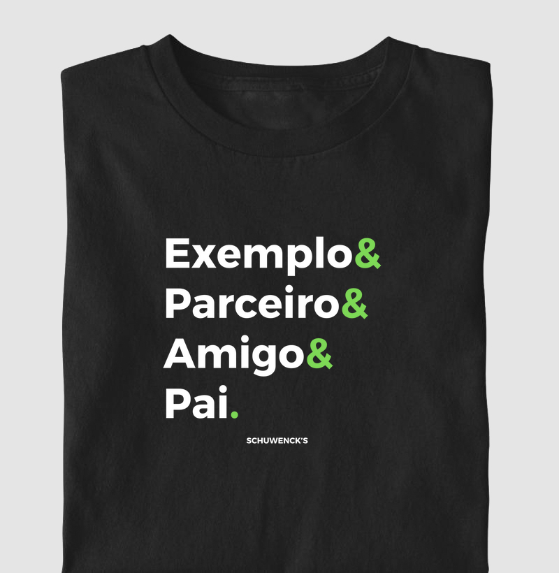 Camisa Dia dos Pais Branco & Verde Claro