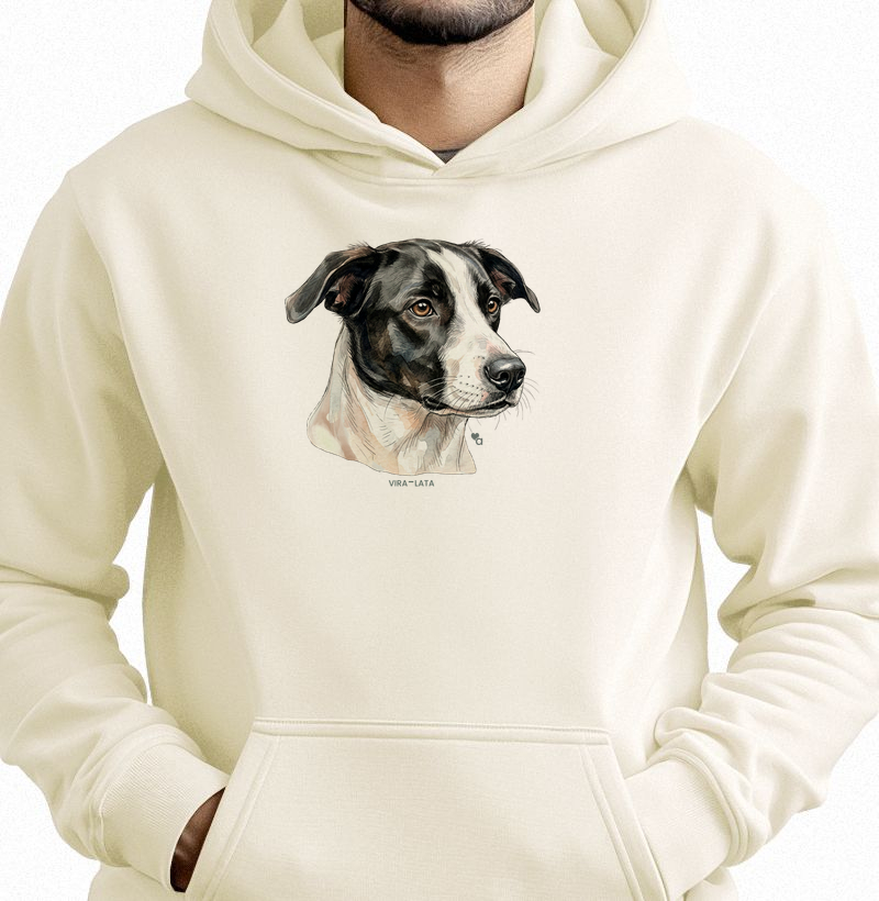 Cães - Vira-Lata Dominó - Moletom Hoodie