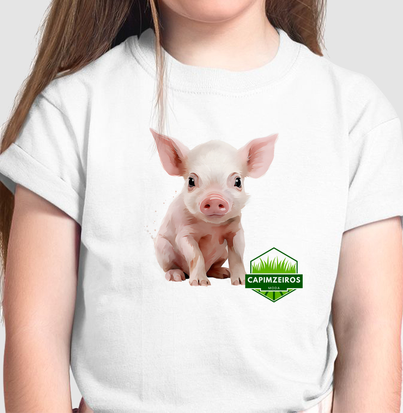 Camiseta Infantil Unissex Capimzeiros - Porcos & Leitões 1