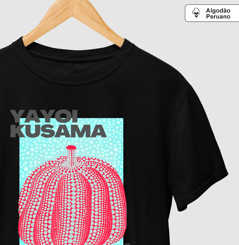 Pumpkin Works -  Yayoi Kusama - Camiseta Algodão Peruano