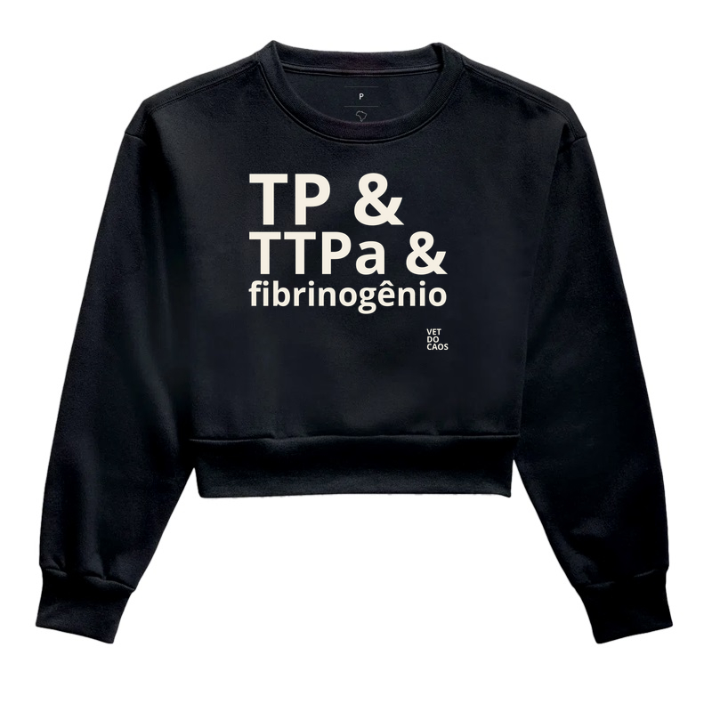TP & TTPa & fibrinogênio offwhite - Cropped Moletom