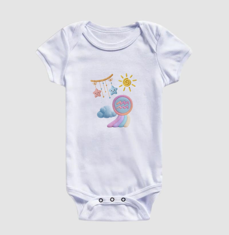 Body Bebê Aquário – Estrelinha Original