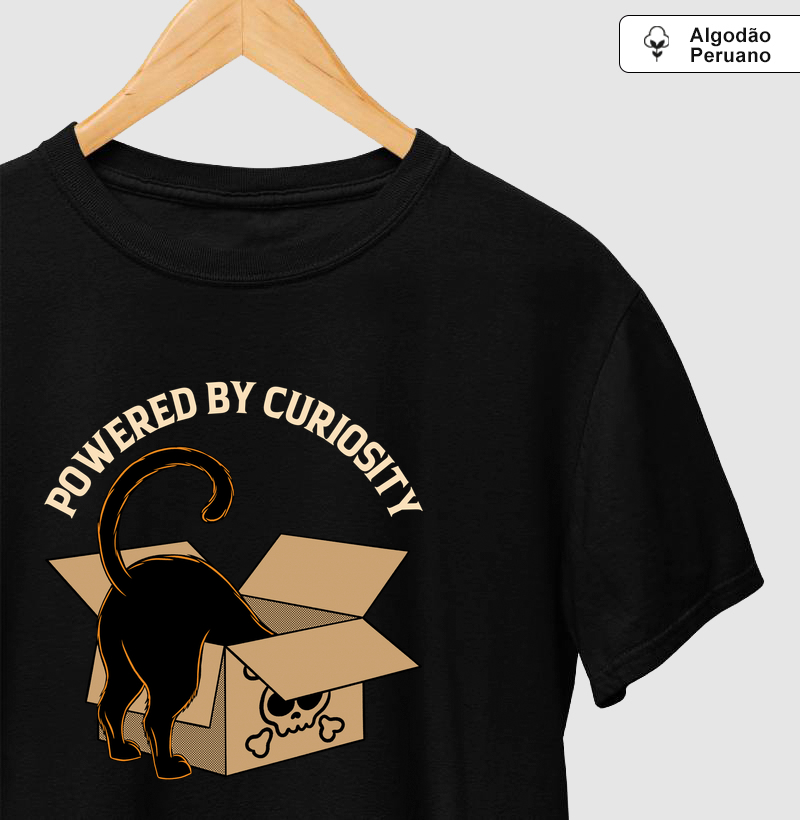 Camiseta Algodão Peruano Curiosidade do Gato - Camiseta Algodão Peruano