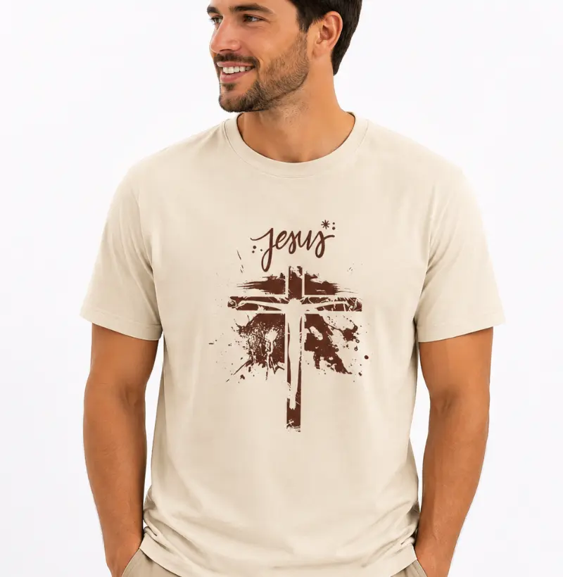 Camiseta Oversized Jesus Crucificado