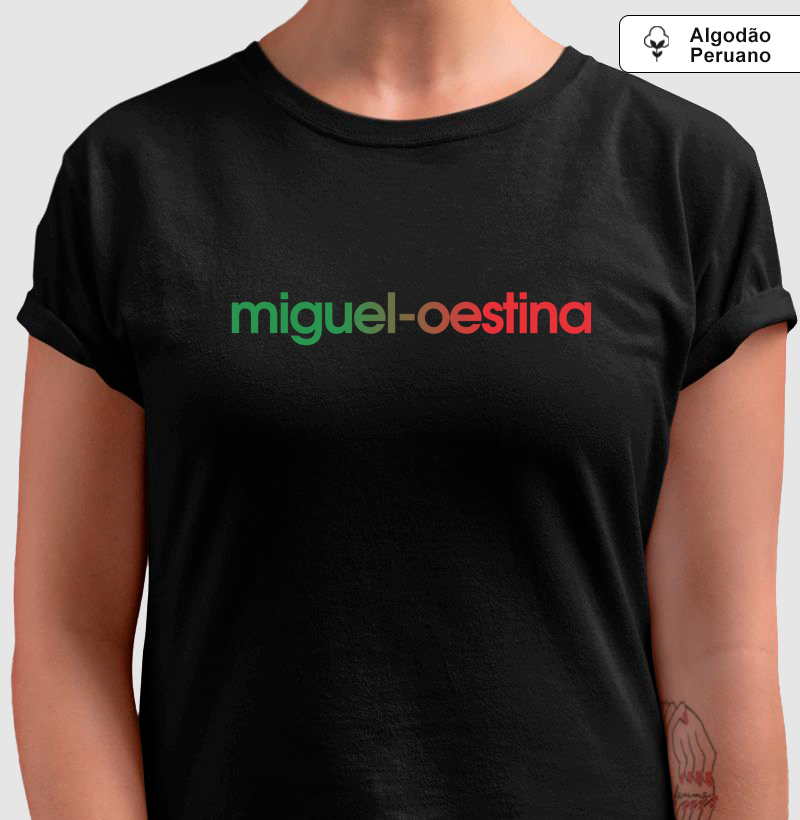 Camiseta Algodão Peruano Miguel-Oestina Cores da Bandeira