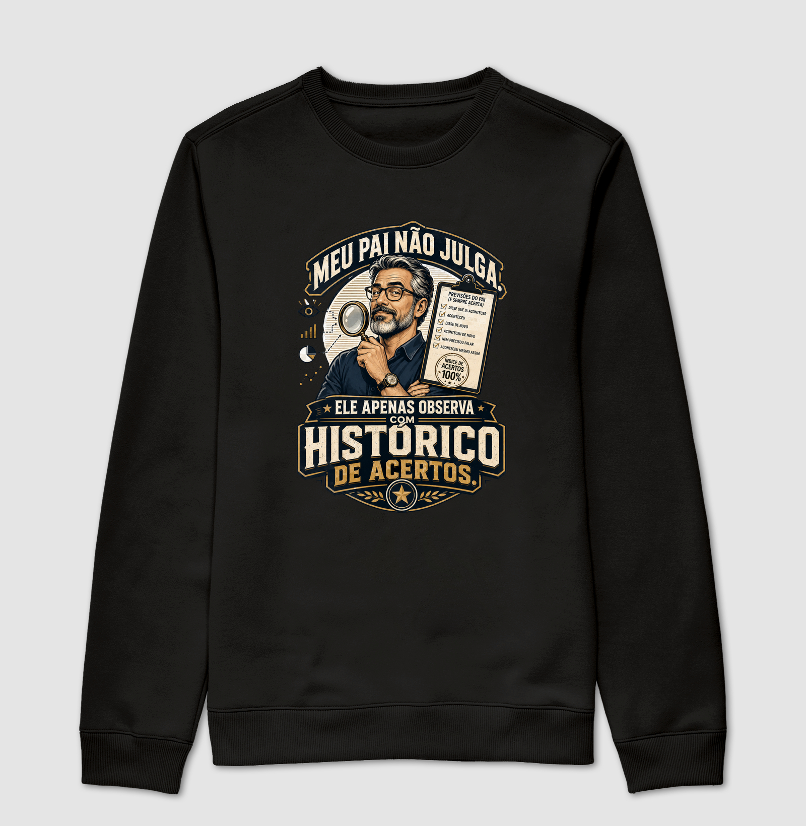Meu Pai Não Julga. Ele Apenas Observa com Histórico de Acertos.