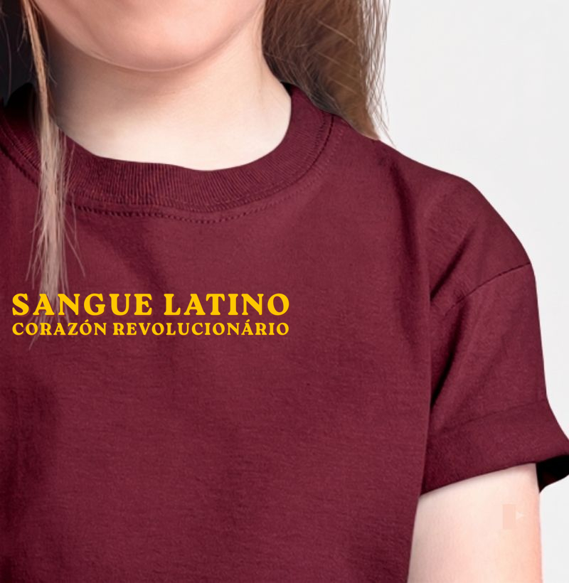 sangue latino, corazón revolucionário - Camiseta Infantil