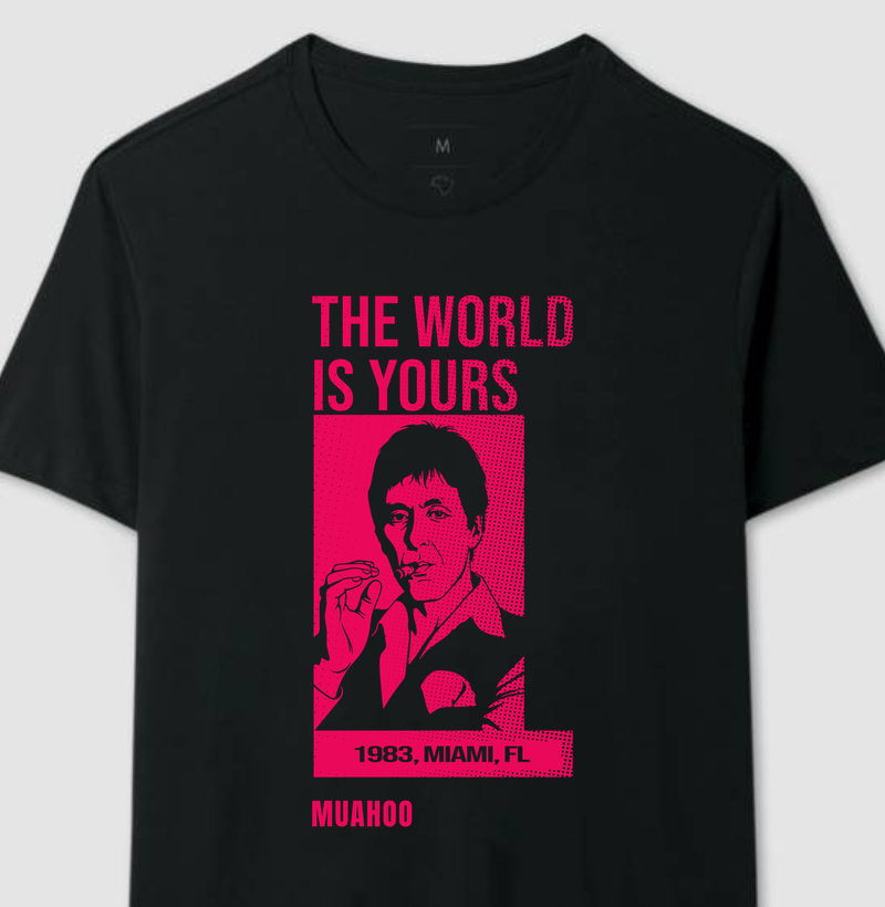 Camiseta The World Is Yours (Scarface) – Miami 1983 Edition