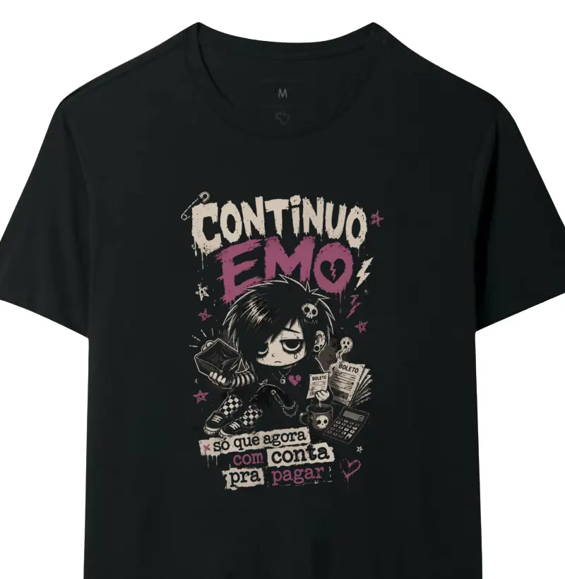 Camiseta Contínuo Emo