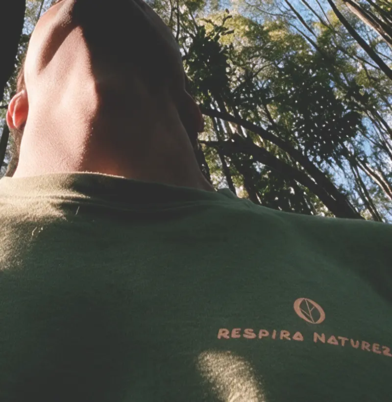 Respira Natureza - Minimalista  - Camiseta Algodão Peruano