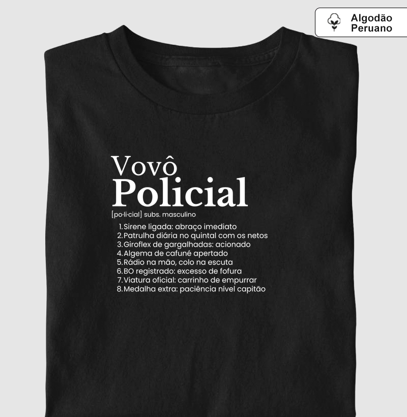 Vovô Policial - definição (algodão peruano)