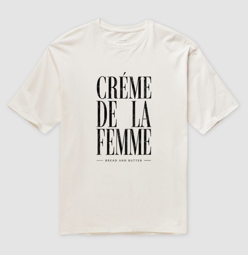 Camiseta Oversized Créme De La Femme 