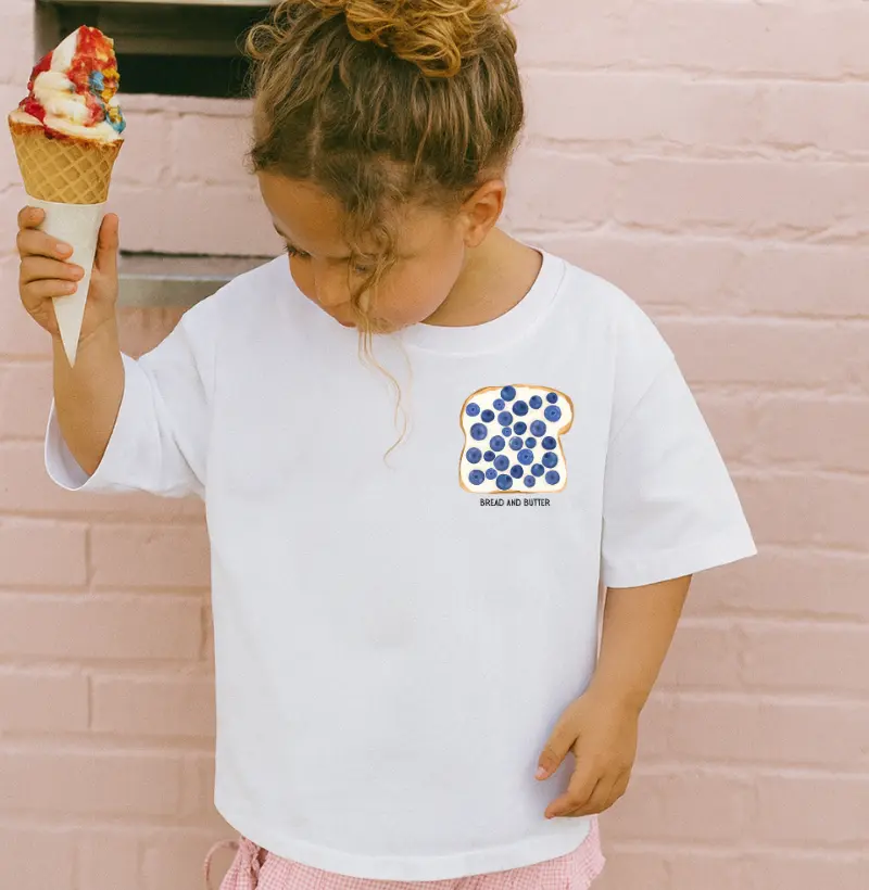 Camiseta Infantil Mini Bread Blueberry