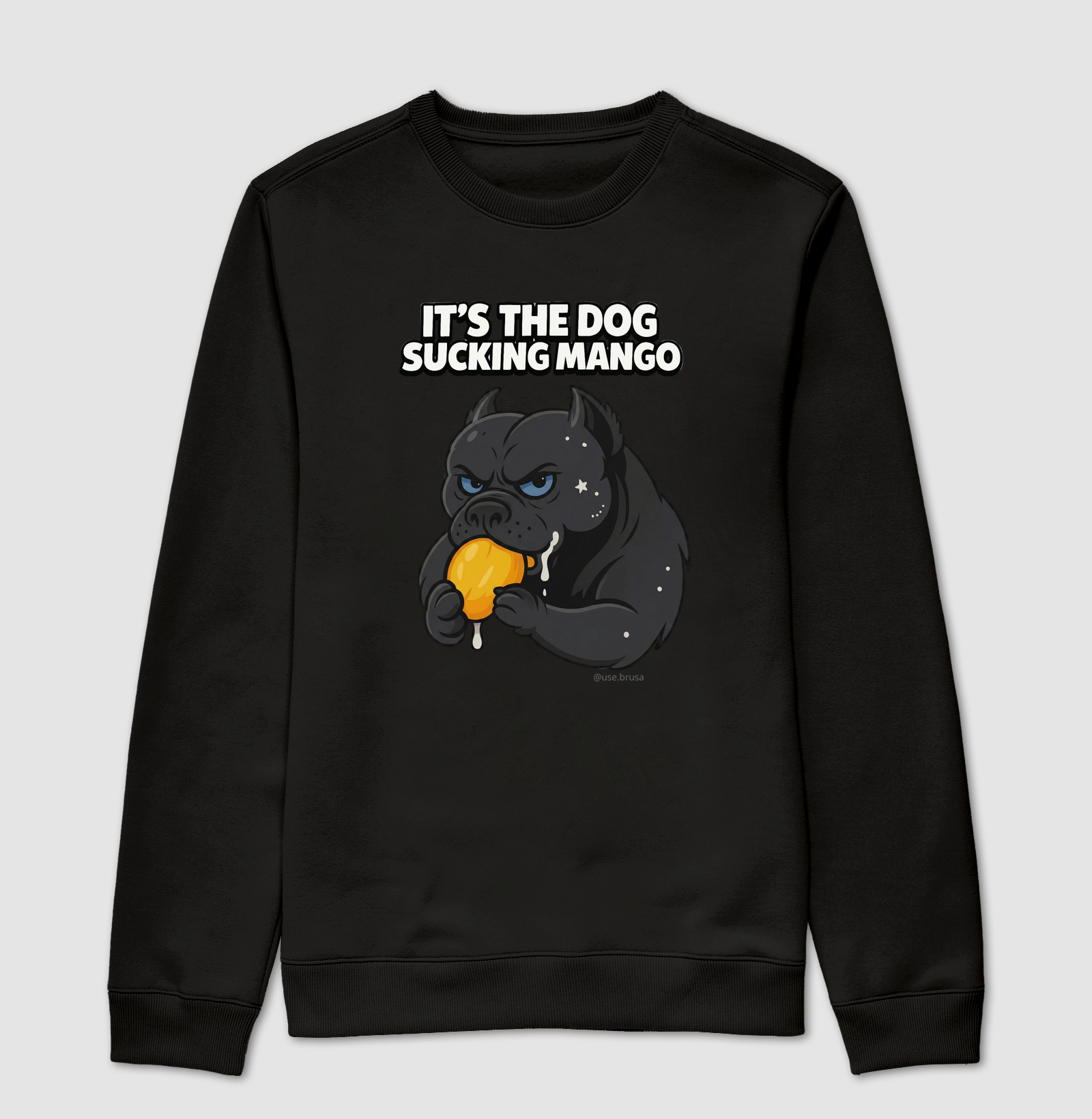 It's the dog sucking mango