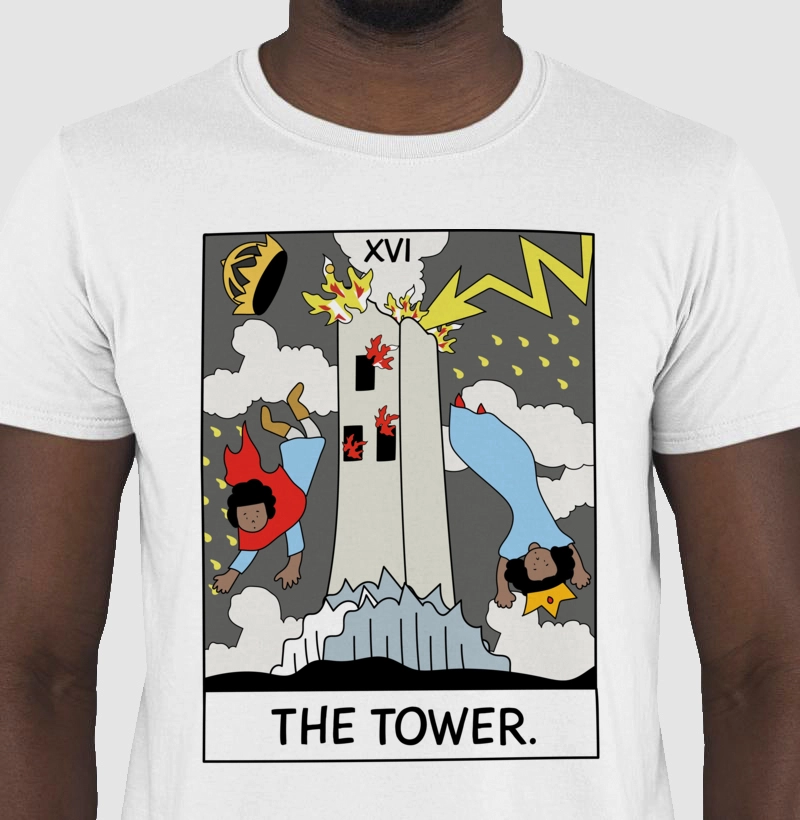 Camiseta Big Carta - The Tower - Estampa Tarot