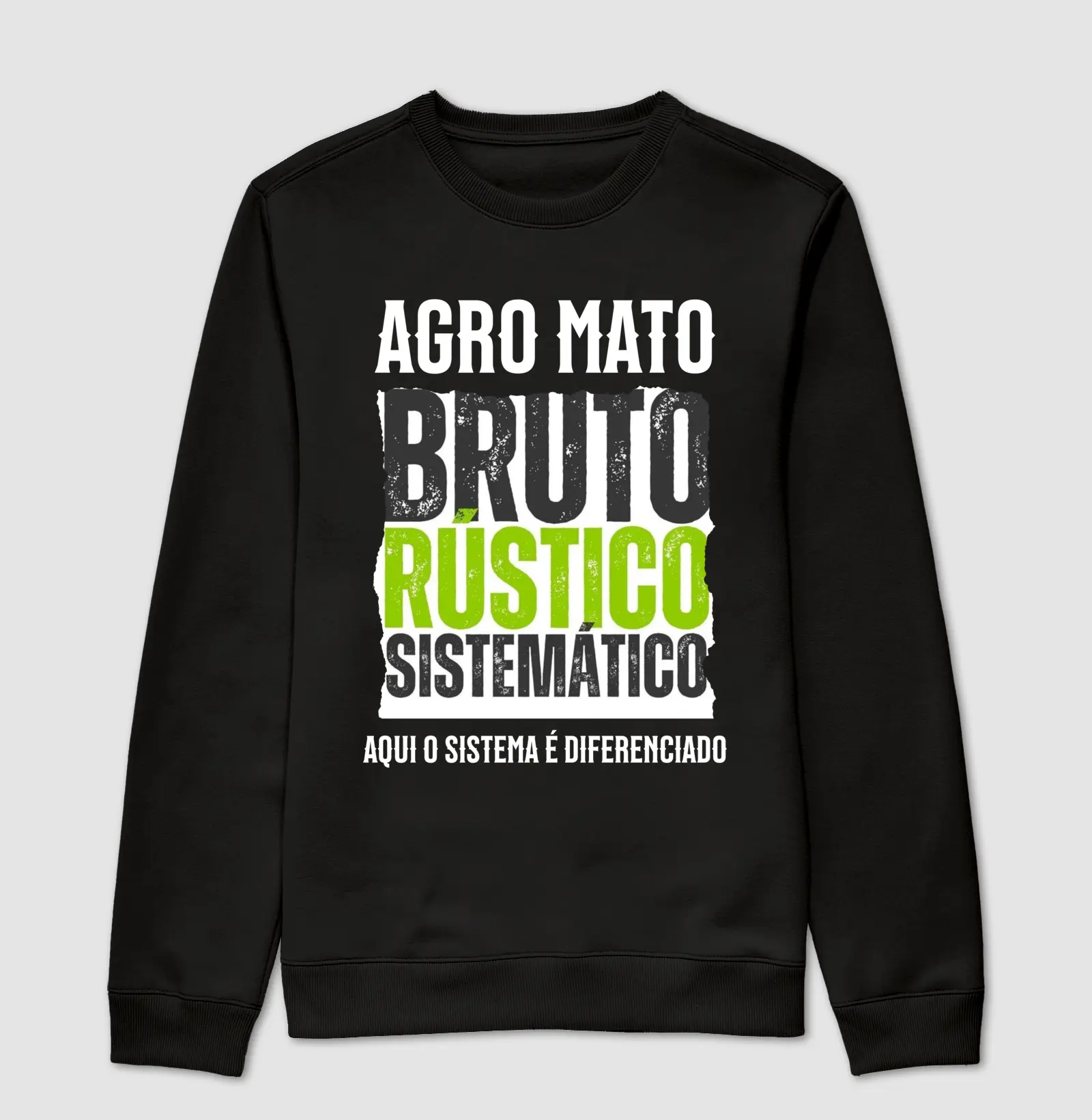 Suéter Moletom Bruto Rustico e Sistematico