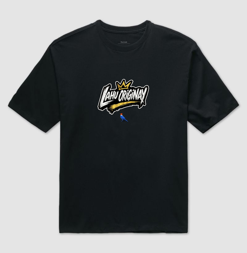 💥 Essa estampa é Ideal para quem vive o streetwear de verdade — ousado, criativo e dono do próprio estilo. ✨ Vista “Lahu Originay” e mostre que a sua essência é única, original e real.  - Camiseta Oversized
