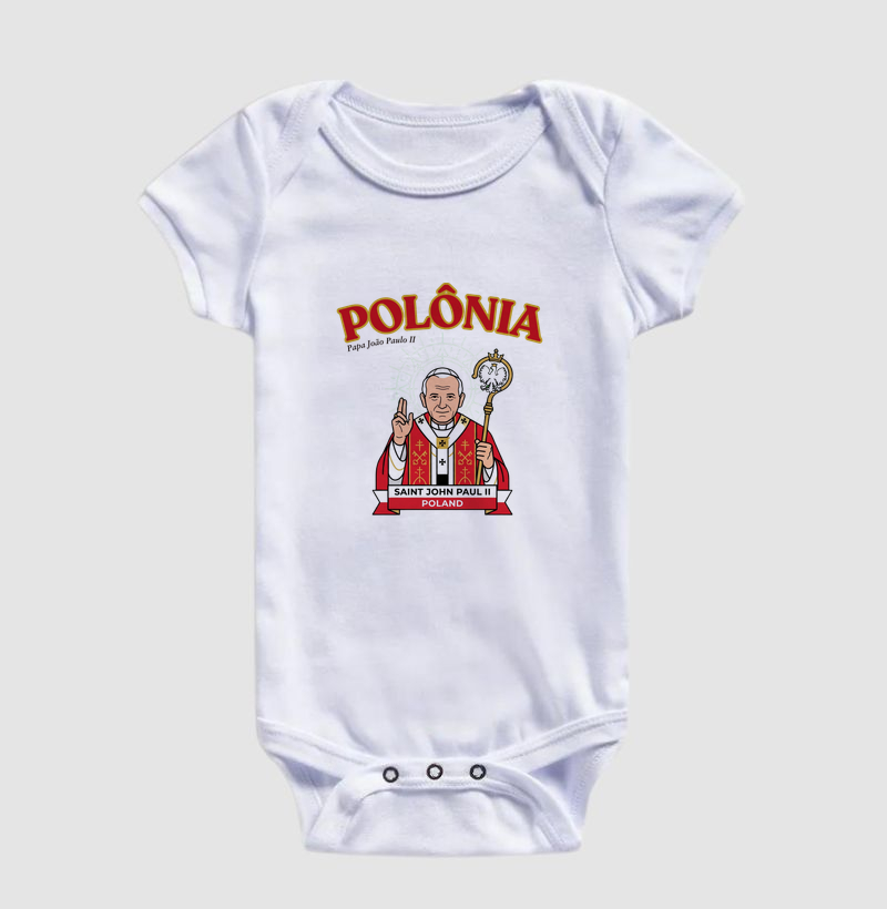 Camiseta infantil Polônia João Paulo II