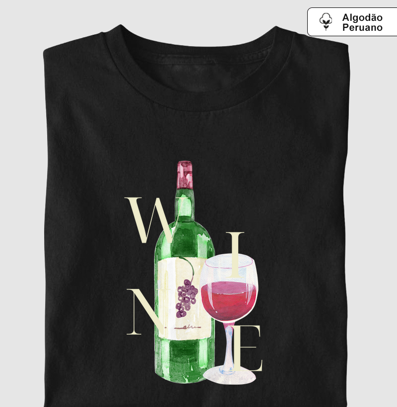Camiseta Wine Aquarela
