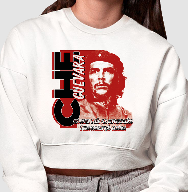 [GABYSHINY] CHE GUEVARA FRASE - Cropped Moletom