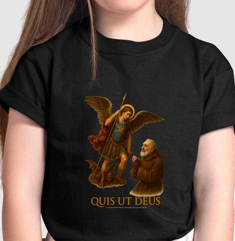 Camiseta Infantil Quis Ut Deus