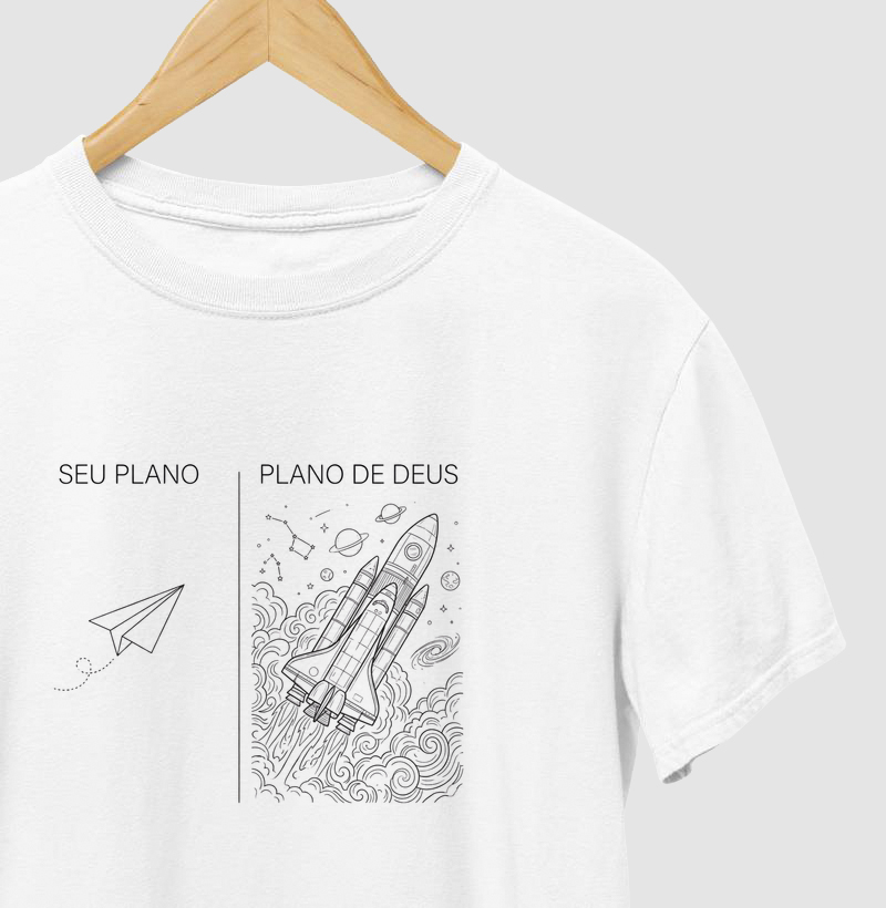 Camiseta Plano de Deus | Presente Religioso | Camiseta Cristã 