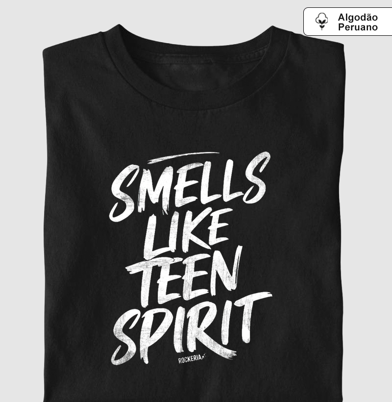 Camiseta Algodão Peruano Nirvana Smells Like Spirit